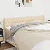 Image de vidaXL Tête de lit avec oreilles Crème 203x16x78/88 cm Tissu3119131
