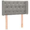 Image de vidaXL TÃªte de lit avec oreilles Gris clair 83x16x78/88 cm Velours