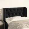 Image de vidaXL Tête de lit avec oreilles Noir 83x16x78/88 cm Velours