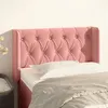 Image de vidaXL Tête de lit avec oreilles Rose 83x16x78/88 cm Velours