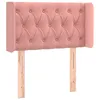 Image de vidaXL TÃªte de lit avec oreilles Rose 83x16x78/88 cm Velours