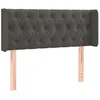 Image de vidaXL TÃªte de lit avec oreilles Gris foncÃ© 93x16x78/88 cm Velours
