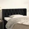 Image de vidaXL Tête de lit avec oreilles Noir 93x16x78/88 cm Velours
