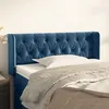 Image de vidaXL TÃªte de lit avec oreilles Bleu foncÃ© 93x16x78/88 cm Velours