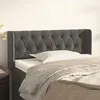 Image de vidaXL Tête de lit avec oreilles Gris foncé 103x16x78/88 cm Velours