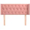 Image de vidaXL Tête de lit avec oreilles Rose 103x16x78/88 cm Velours