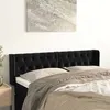 Image de vidaXL Tête de lit avec oreilles Noir 147x16x78/88 cm Velours