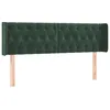 Image de vidaXL TÃªte de lit avec oreilles Vert foncÃ© 147x16x78/88 cm Velours