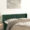 Image de vidaXL Tête de lit avec oreilles Vert foncé 163x16x78/88 cm Velours