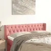 Image de vidaXL Tête de lit avec oreilles Rose 163x16x78/88 cm Velours