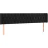 Image de vidaXL TÃªte de lit avec oreilles Noir 183x16x78/88 cm Velours