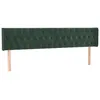 Image de vidaXL TÃªte de lit avec oreilles Vert foncÃ© 203x16x78/88 cm Velours