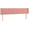Image de vidaXL Tête de lit avec oreilles Rose 203x16x78/88 cm Velours