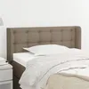Image de vidaXL Tête de lit avec oreilles Taupe 83x16x78/88 cm Tissu