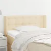 Image de vidaXL Tête de lit avec oreilles Crème 83x16x78/88 cm Tissu