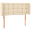 Image de vidaXL TÃªte de lit avec oreilles CrÃ¨me 83x16x78/88 cm Tissu