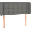Image de vidaXL TÃªte de lit avec oreilles Gris foncÃ© 93x16x78/88 cm Tissu