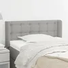 Image de vidaXL Tête de lit avec oreilles Gris clair 103x16x78/88 cm Tissu3119192