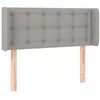 Image de vidaXL TÃªte de lit avec oreilles Gris clair 103x16x78/88 cm Tissu