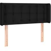 Image de vidaXL TÃªte de lit avec oreilles Noir 103x16x78/88 cm Tissu