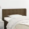 Image de vidaXL Tête de lit avec oreilles Marron Foncé 103x16x78/88 cm Tissu