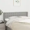 Image de vidaXL Tête de lit avec oreilles Gris clair 147x16x78/88 cm Tissu3119200