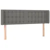 Image de vidaXL TÃªte de lit avec oreilles Gris foncÃ© 147x16x78/88 cm Tissu