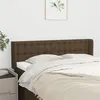 Image de vidaXL Tête de lit avec oreilles Marron Foncé 147x16x78/88 cm Tissu