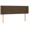 Image de vidaXL TÃªte de lit avec oreilles Marron FoncÃ© 147x16x78/88 cm Tissu