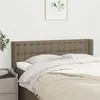 Image de vidaXL Tête de lit avec oreilles Taupe 147x16x78/88 cm Tissu