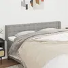 Image de vidaXL Tête de lit avec oreilles Gris clair 203x16x78/88 cm Tissu