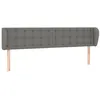 Image de vidaXL TÃªte de lit avec oreilles Gris foncÃ© 203x16x78/88 cm Tissu