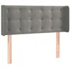 Image de vidaXL TÃªte de lit avec oreilles Gris clair 83x16x78/88 cm Velours