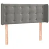 Image de vidaXL TÃªte de lit avec oreilles Gris clair 103x16x78/88 cm Velours