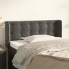 Image de vidaXL Tête de lit avec oreilles Gris foncé 103x16x78/88 cm Velours