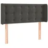 Image de vidaXL TÃªte de lit avec oreilles Gris foncÃ© 103x16x78/88 cm Velours