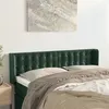 Image de vidaXL Tête de lit avec oreilles Vert foncé 147x16x78/88 cm Velours
