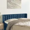 Image de vidaXL Tête de lit avec oreilles Bleu foncé 147x16x78/88 cm Velours3119254
