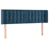 Image de vidaXL TÃªte de lit avec oreilles Bleu foncÃ© 147x16x78/88 cm Velours