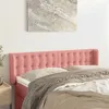 Image de vidaXL Tête de lit avec oreilles Rose 147x16x78/88 cm Velours