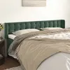Image de vidaXL Tête de lit avec oreilles Vert foncé 163x16x78/88 cm Velours