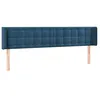 Image de vidaXL TÃªte de lit avec oreilles Bleu foncÃ© 183x16x78/88 cm Velours