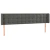 Image de vidaXL TÃªte de lit avec oreilles Gris foncÃ© 203x16x78/88 cm Velours