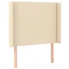 Image de vidaXL TÃªte de lit avec oreilles CrÃ¨me 83x16x118/128 cm Tissu