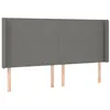 Image de vidaXL TÃªte de lit avec oreilles Gris foncÃ© 163x16x118/128 cm Tissu