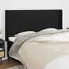 Image de vidaXL TÃªte de lit avec oreilles Noir 163x16x118/128 cm Tissu