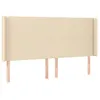 Image de vidaXL TÃªte de lit avec oreilles CrÃ¨me 163x16x118/128 cm Tissu