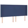 Image de vidaXL TÃªte de lit avec oreilles Bleu 163x16x118/128 cm Tissu