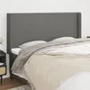 Image de vidaXL TÃªte de lit avec oreilles Gris foncÃ© 183x16x118/128 cm Tissu