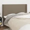 Image de vidaXL Tête de lit avec oreilles Taupe 183x16x118/128 cm Tissu